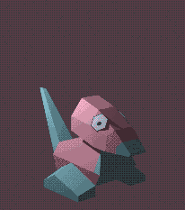 low poly porygon animation