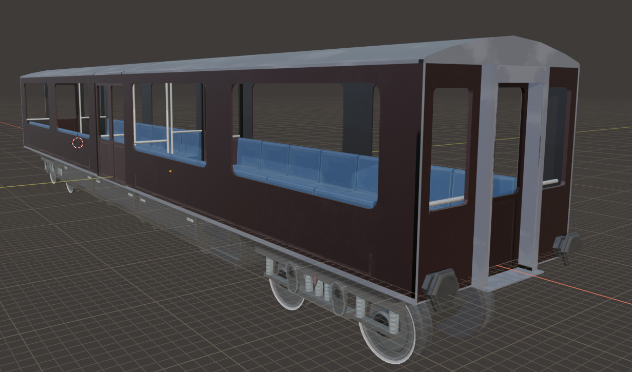 train car with interior, made for numinous